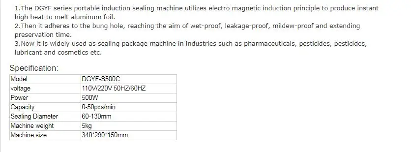 Portable Manual Induction Aluminum Foil Sealer Sealing Machine For Round Bottles