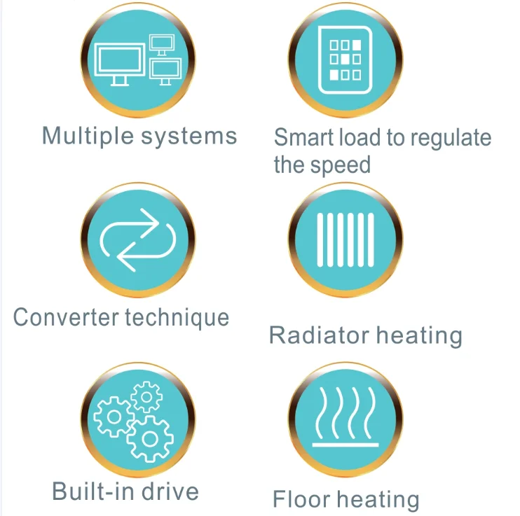 Oem low ambient high temperature r-32 cold climate 11.2kw air to water heat pump with defrost water controller