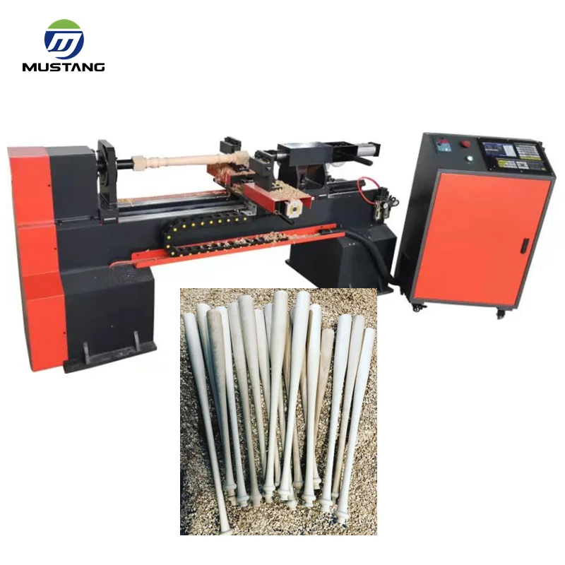MT1020 Mustang 39 inch Working Length Baseball Bar Wood Turning Machine Wood Lathe CNC