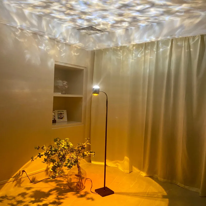 Water ripple atmosphere lamp floor lamp living room bedroom advanced sense live background dynamic projection esports room