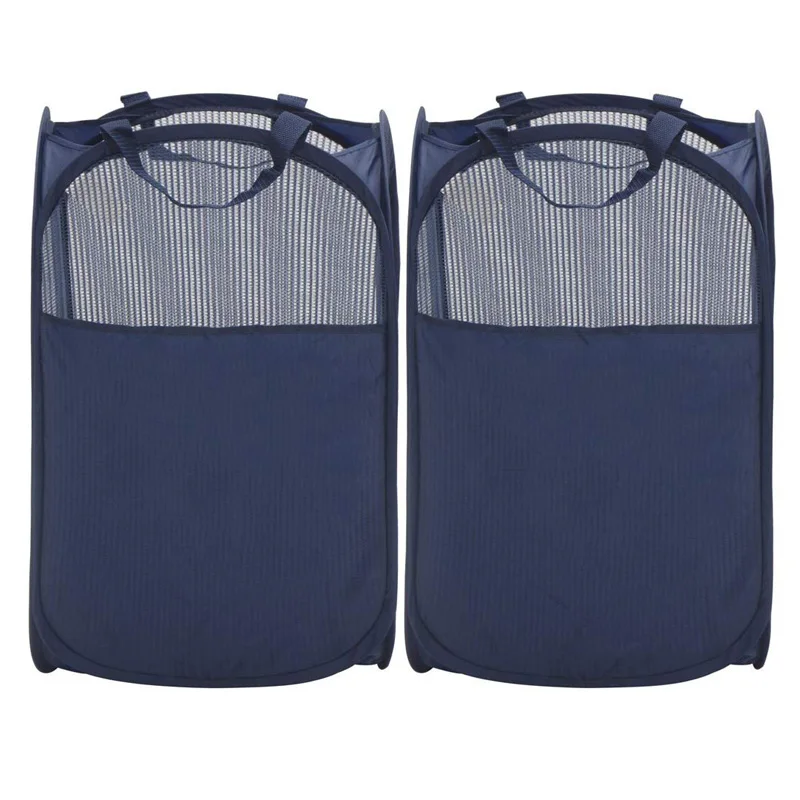 Mesh Pop up Laundry Hamper for Camp Laundry Use Foldable Apparel ISO9001/ISO14001 Mesh/polyester,mesh