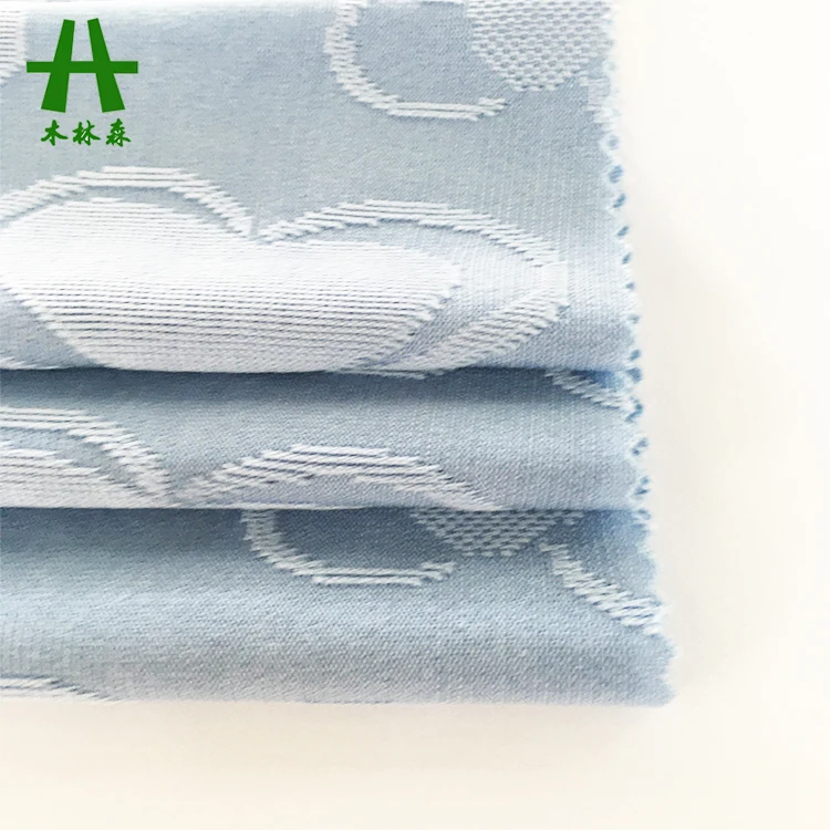 Mulinsen Textile Knitted 32s Cool Cotton Poly Span Jacquard Fabric