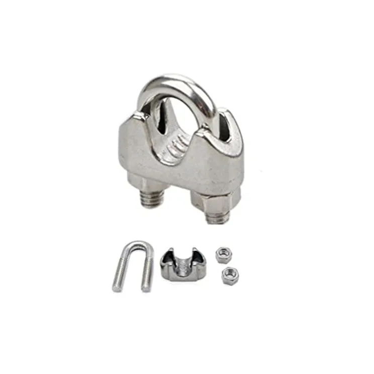 M2-M22 Hardware Rigging Cable Clamps Stainless Steel Wire Rope Clip U Bolt Saddle Clamp