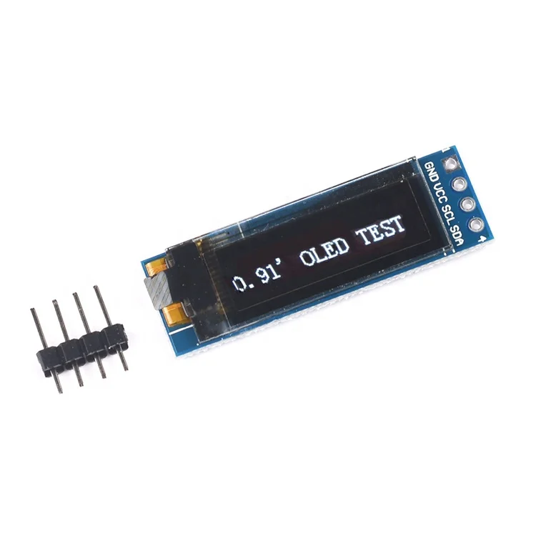 New & Original 0.91 Inch IIC I2C Interface Serial White blue OLED LCD Display Module 128x32 for PIC 3.3V~5V LCD Screen SSD1306