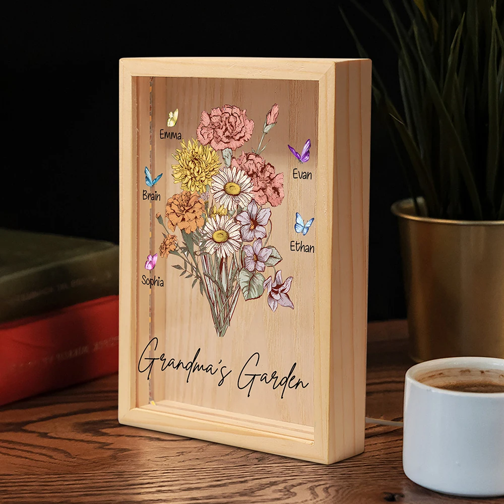 Crystal Logo Customized Portable Display Acrylic Photo Frame Night Led Light Box