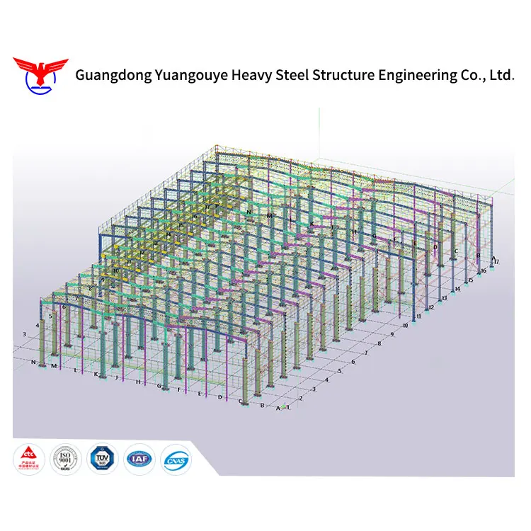 Guangdong YGY Light Gauge Steel Framing Prefabricated Hall Building Factory Shed Building Steel Structure Drawing