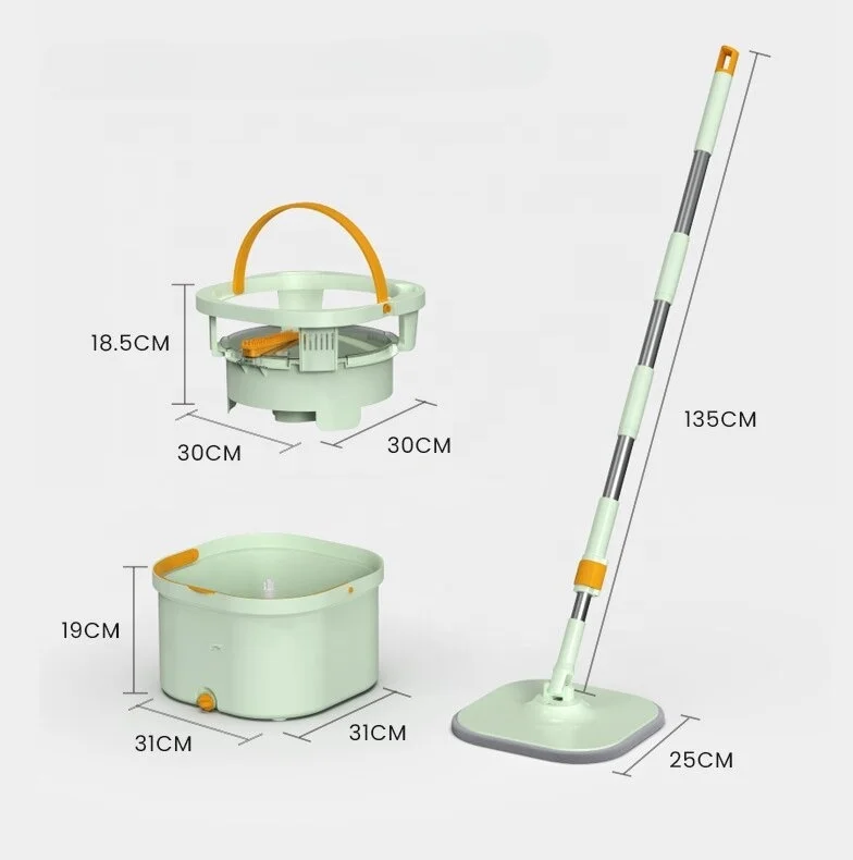 New hands free 360 degrees spin bucket mop  2 in 1 Clean and dirty water separation self-washing Cleaning bucket and Mop