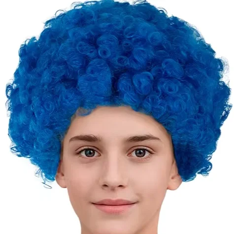 Blue Clown Wig for Kids