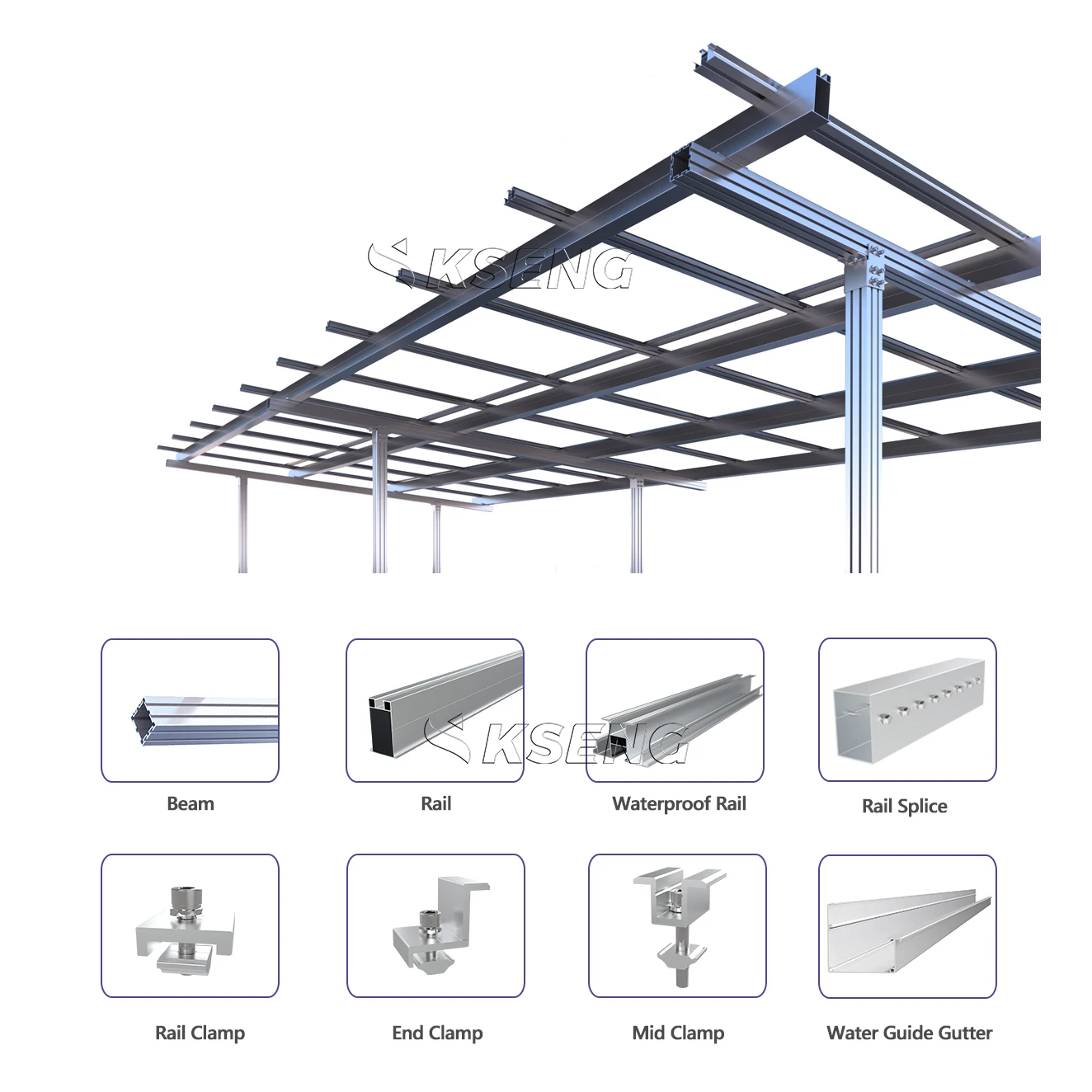 Solar Carport Manufacturers Aluminum Solar Carport Pv Power System Waterproof Design Solar Carport Residential