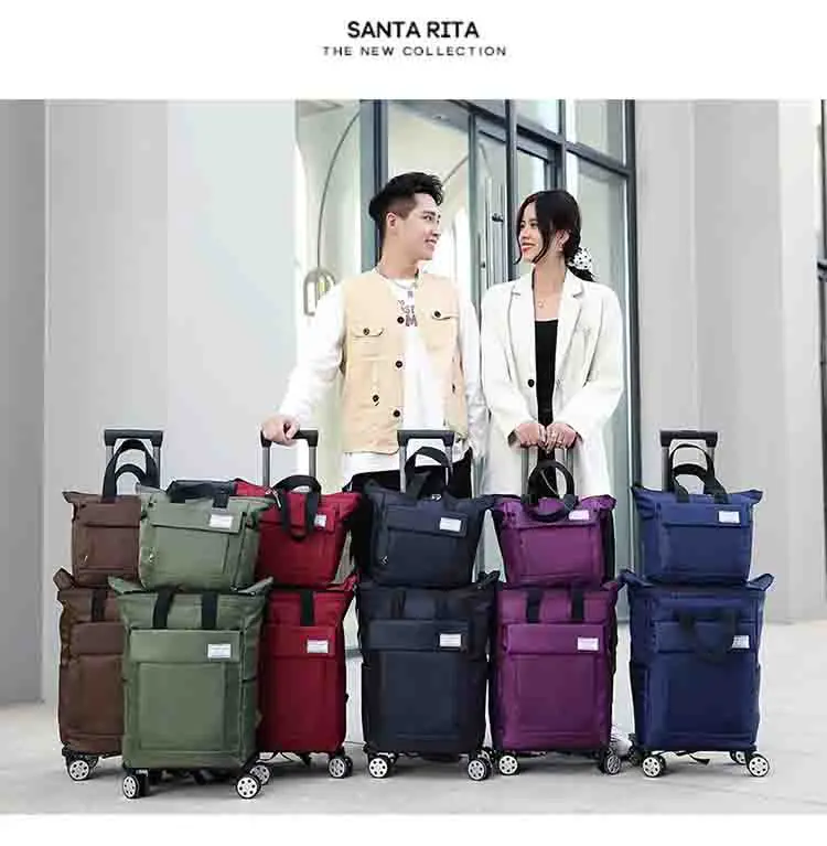 Wholesale Custom Luggage bags Traveling Trolley Wheeled  Bag Tote Storage Outdoor Travel Bags Wheels Suitcase