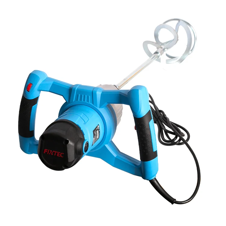 FIXTEC 20V Battery Cordless Concrete Mud Mixer Portable Brushless Cement Mixer Handheld Electric Mortar Mixer
