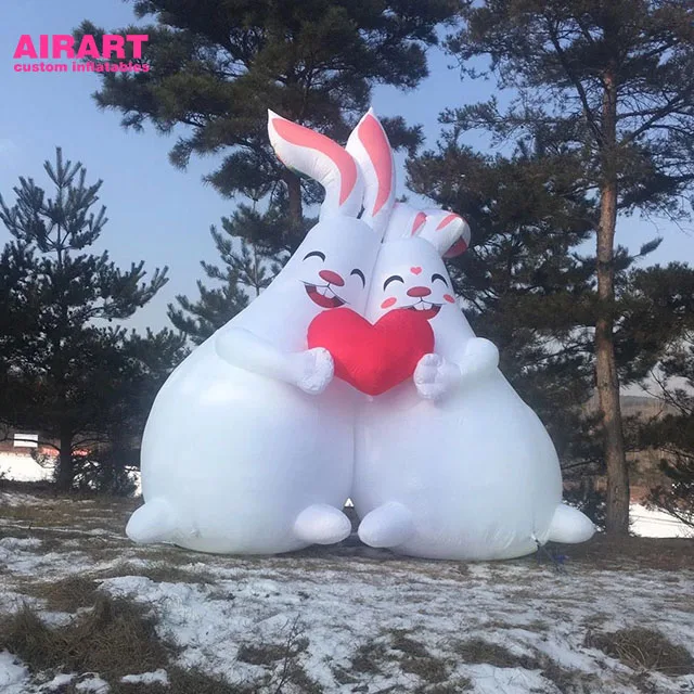 Easter Decoration Giant Inflatable Hopping Bunny Pink Hope Rabbit Balloons