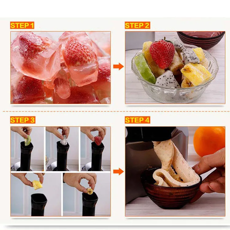 New Arrival Hot Mini Portable Home Diy Frozen Fruit Soft Automatic Ice Cream Maker Machine