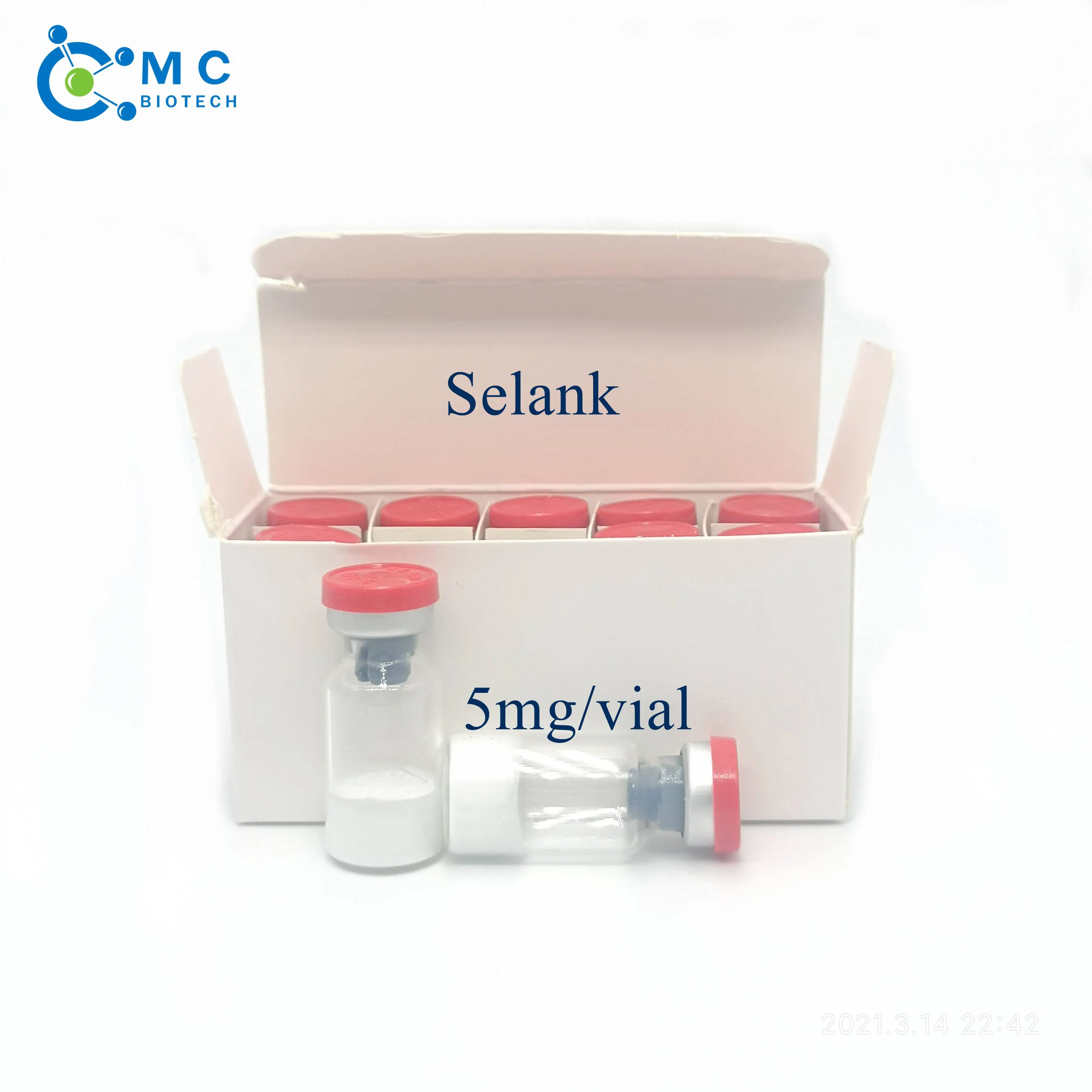 
CAS 129954-34-3 High pure 5mg per vial Selank peptide powder 