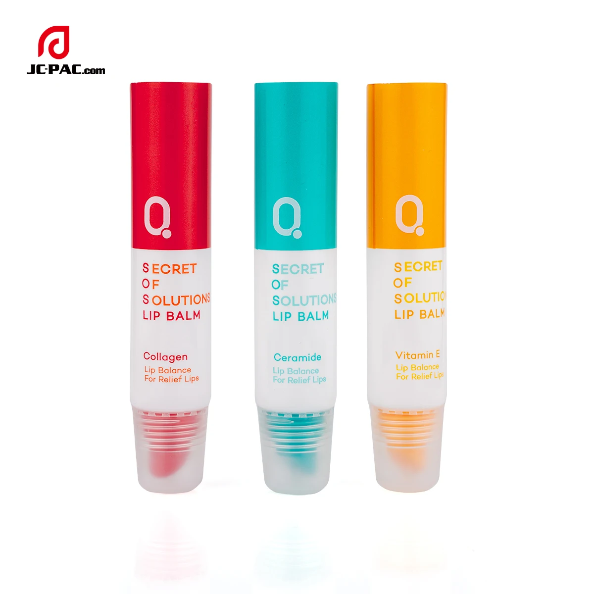 Transparent Lip Gloss PE Plastic Tube with Dia19mm, Lip Blam Container 10ml 15ml Squeezed Lip Gloss Tube