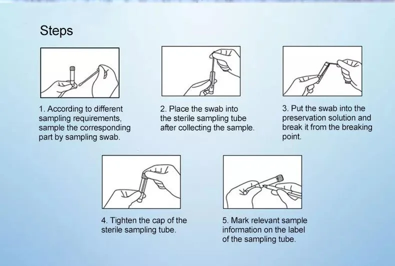 Disposable Virus Specimen Collection Vtm Tube with Flocking Nasal Throat Nylon Swabs