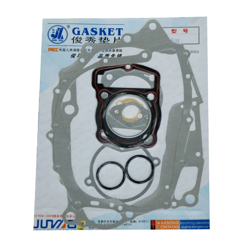 JUNMA motorcycle gaskets kit 70/100/110 sealing sheet Cylinder Head Gasket High quality factory full set gasket