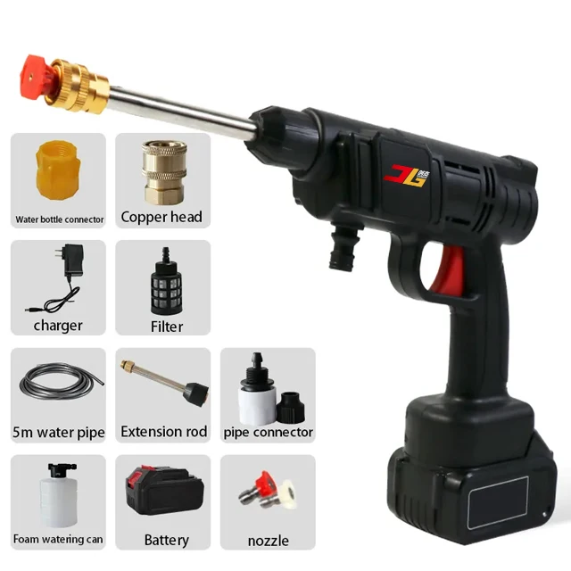 2023 New Product Car Washing Gun Portable Car Wash Water Spray Gun Lithium Battery Car Wash Foam Gun
