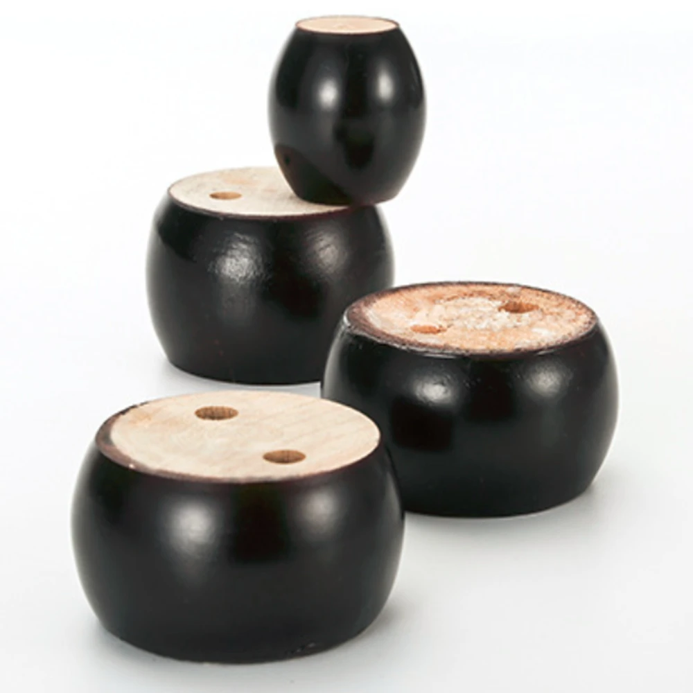 2022 New Style Bed Legs Black Bun Feet Replacement Furniture Wood Table Dining Chair Leg Round Wooden Sofa Legs