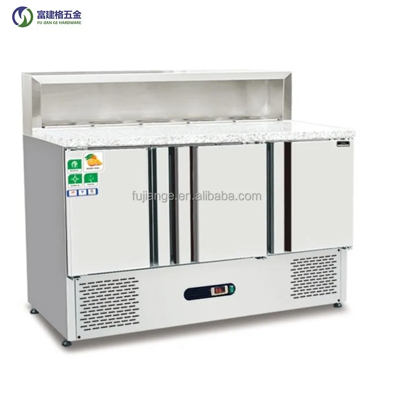 Height 950mm Europe Commercial Stainless Steel Refrigerator Freezer GN Counter With Backsplash Restaurant Kitchen Four Door