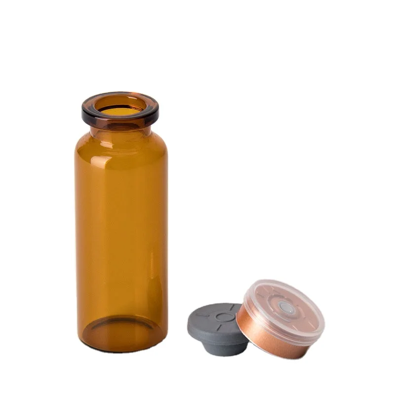 LANJING Pharmaceutical glass injection vials personal care with 20mm butyl rubber stopper