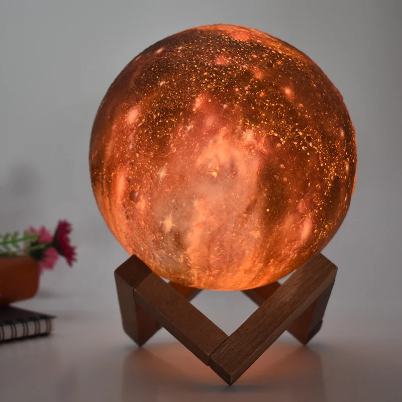 2019 Newest hottest sale on line 3d printing moon lamp night light for gifts