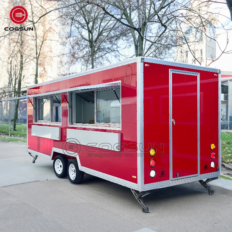 Mobile Food Trailer with Ice Cream and Full Kitchen Equipment Food Truck Setup
