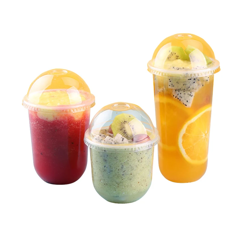 Hot Sale Cup With Lid For Fast Food Cups forJuice /Tea /coffee container Plastic cups with lid