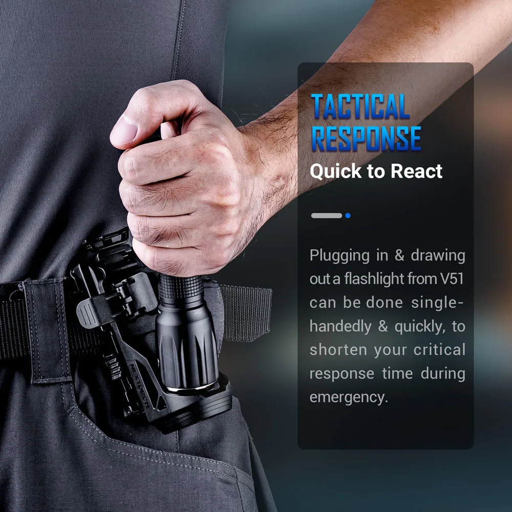 360 degree rotation flashlight holder  Tactical torch holster belt  flashlight holder V51