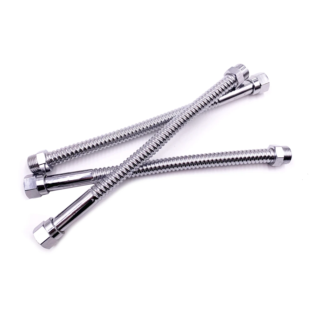 Wholesale Stainless Steel 304 Corrugated Hose F1/2 x M1/2 30cm Water Connection Hose Pipe