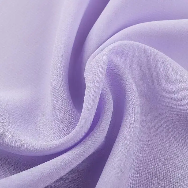 Factory Wholesale Hot Sale Dress Fabric Free Sample Soft Chiffon Fabric Roll Plain Chiffon Fabric