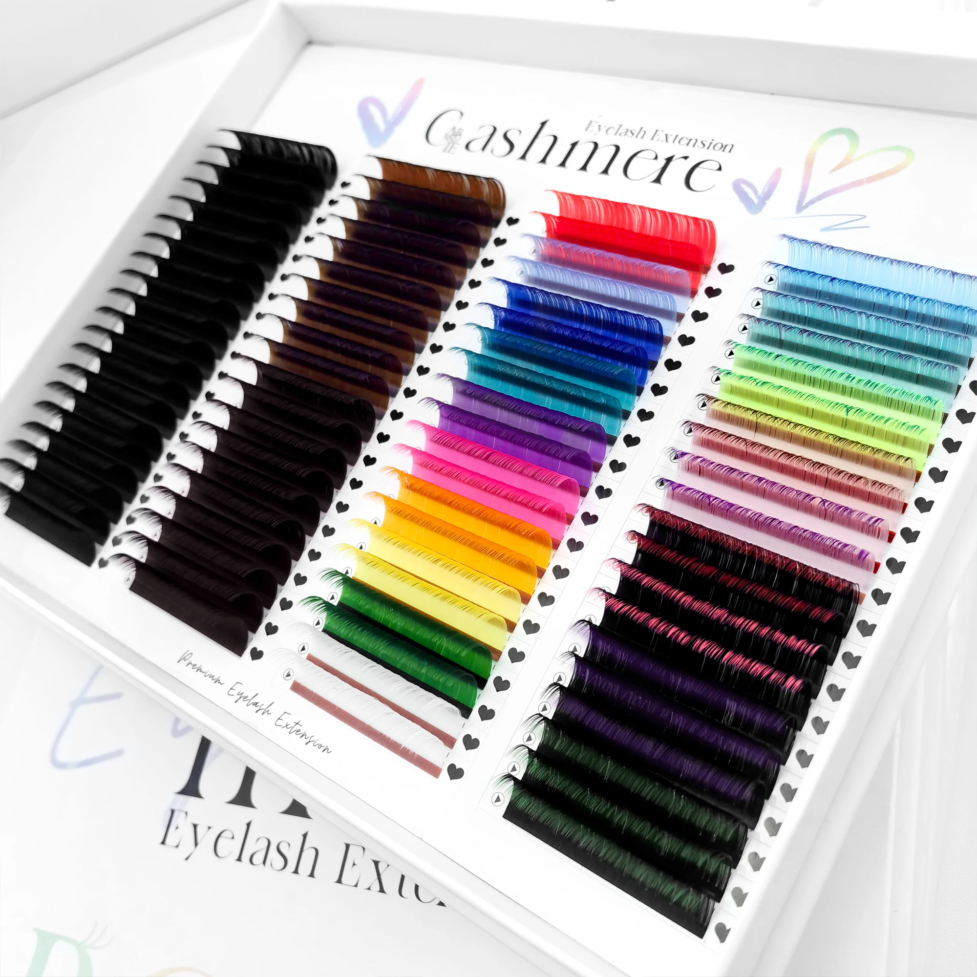 Abonnie Customized Soft Handmade Premium Silk Eyelash Extensions Matte Lash Extensions Trays Cashmere Lash Extensions