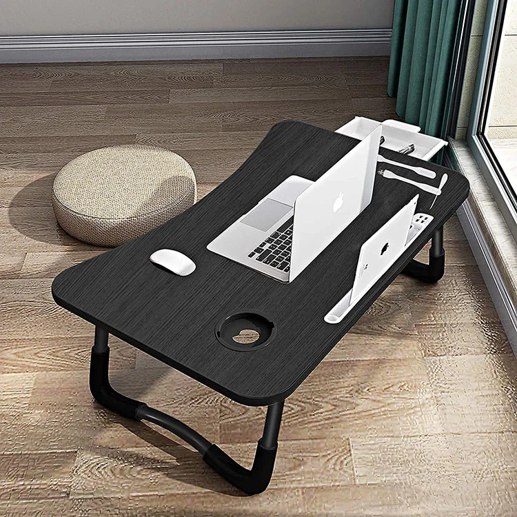 Vekin Furniture Family Bed Laptop Mini Computer Desks Bedside Foldable Laptop Tray Table Computer Desk For Home Office