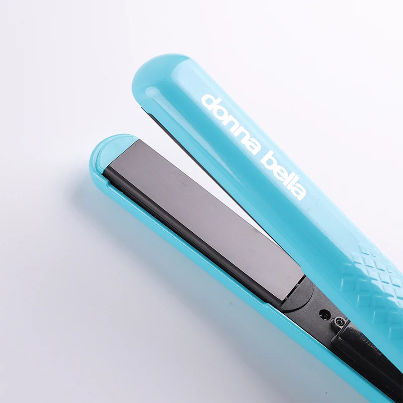 Blue Flat Iron Ceramic Plate Heater 360 Degree Swivel Power Cord For Hair Straightener