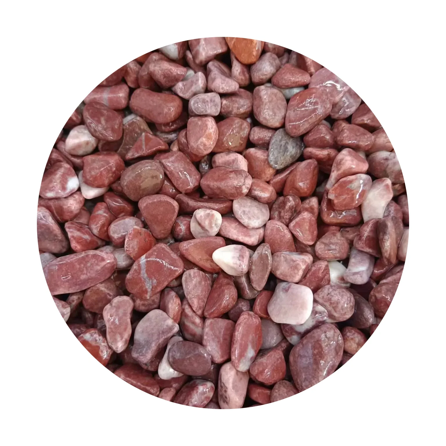 Red marble crushed stone chips and aggregate natural stones wholesale stone for aquarium gravel rock
