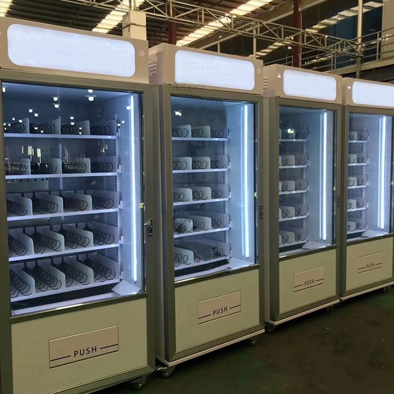 Drinks and Snacks Combo id verification vending machine Wig Eyelash Lash Beauty Vending Machine vending machine freezer