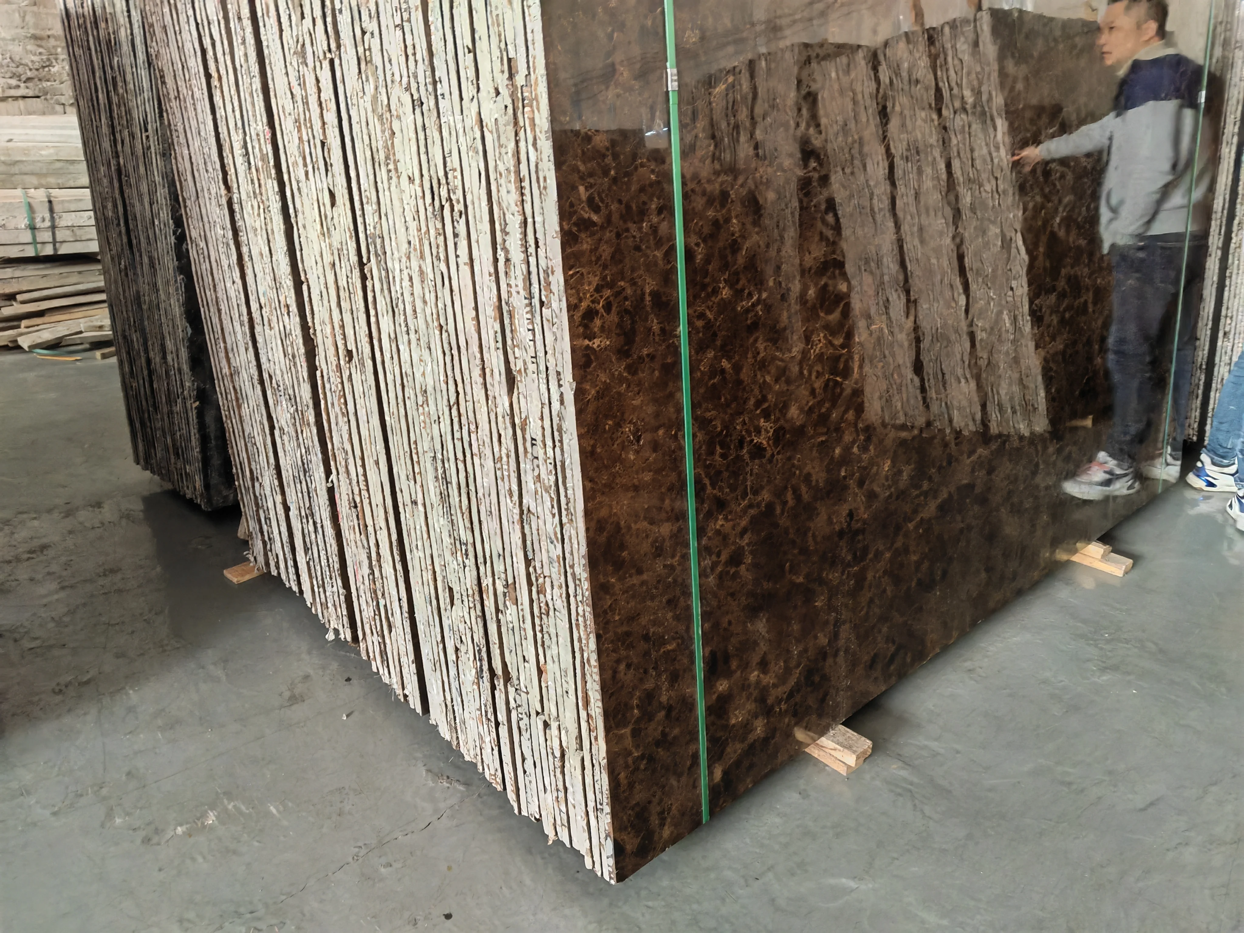 Nature Stone Brown Dark Brown Marble Tiles Natural Marble Veneer Floor Slab