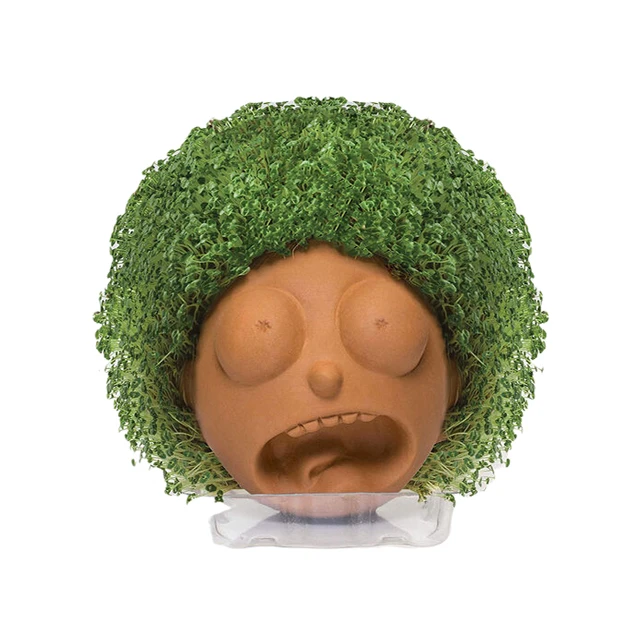 Head kid face durable hanging basket planter flower pot outdoor indoor large silicone clay figure with seeds