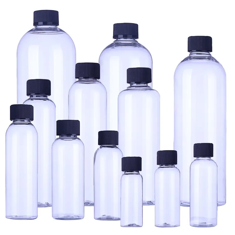 PET plastic bottle water beverage drink  Portable wholesale shower gel Beauty Shampoo toner bathroom products skin care bottle