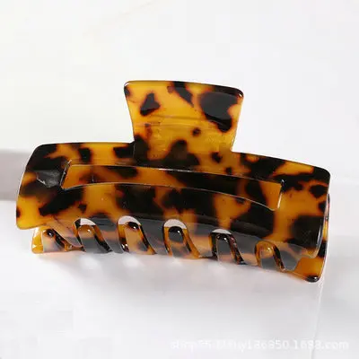 Factory Wholesale Custom Logo Large Cellulose Hair Claw Accessory Elegant Acetate Hair Claw Clip For Women Girls