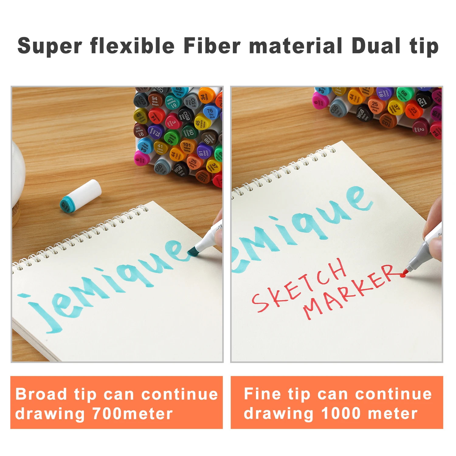 BV Verified 48 Colours Alcohol Brush Markers Pens Set Dual Tip Graphic Illustration Art Sketch Markers