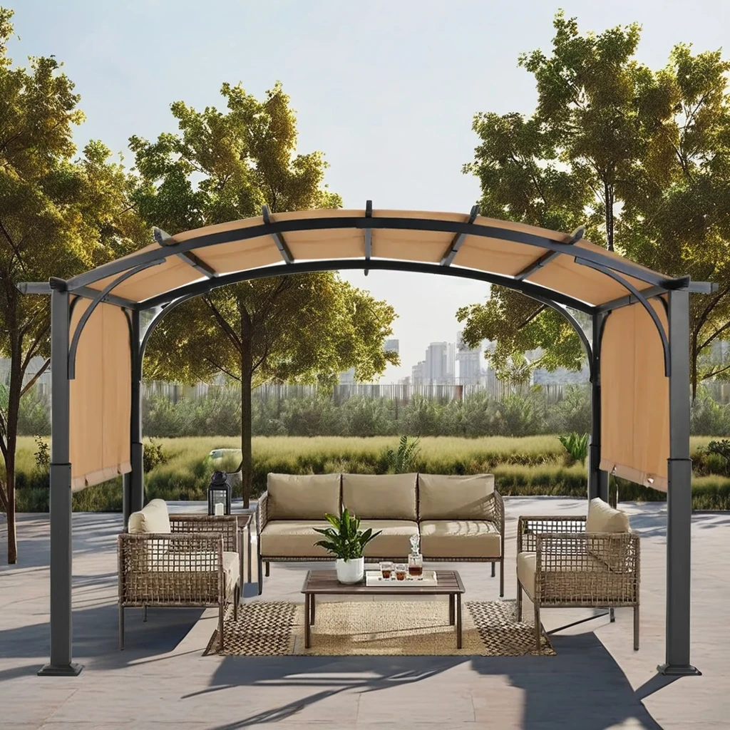 High-quality Steel Outdoor patio Pop Up tent shade cover fabric for outdoor awnings canopy Gazebo
