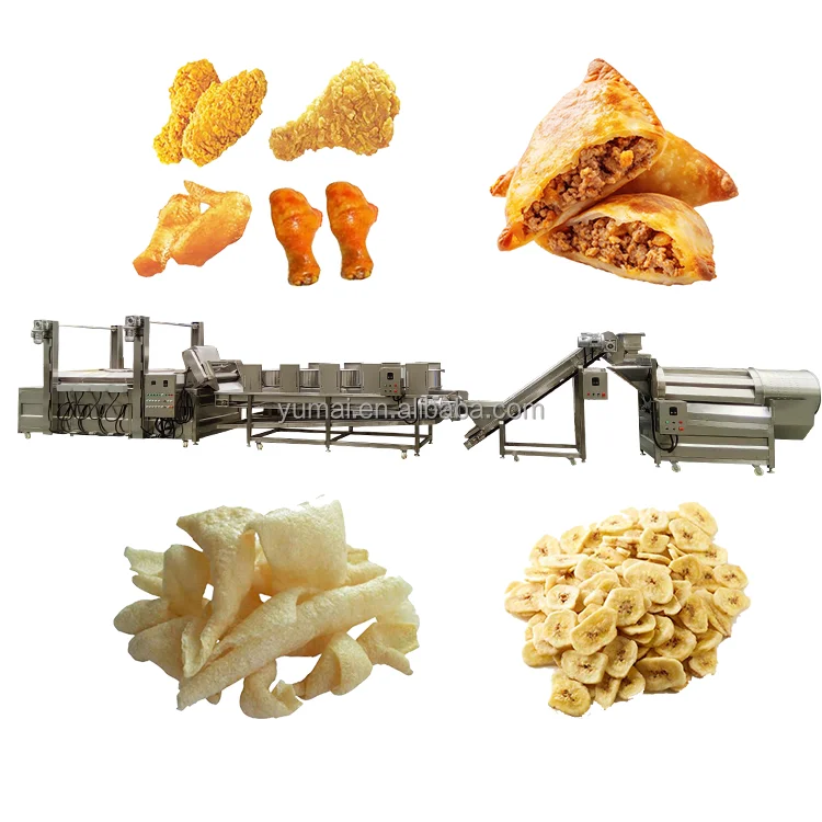 Hot Sale Automatic Continuous Noodle Namkeen Chin Chin Fryer Nuts Soya Bean Cashew Groundnut Peanut Frying Machine