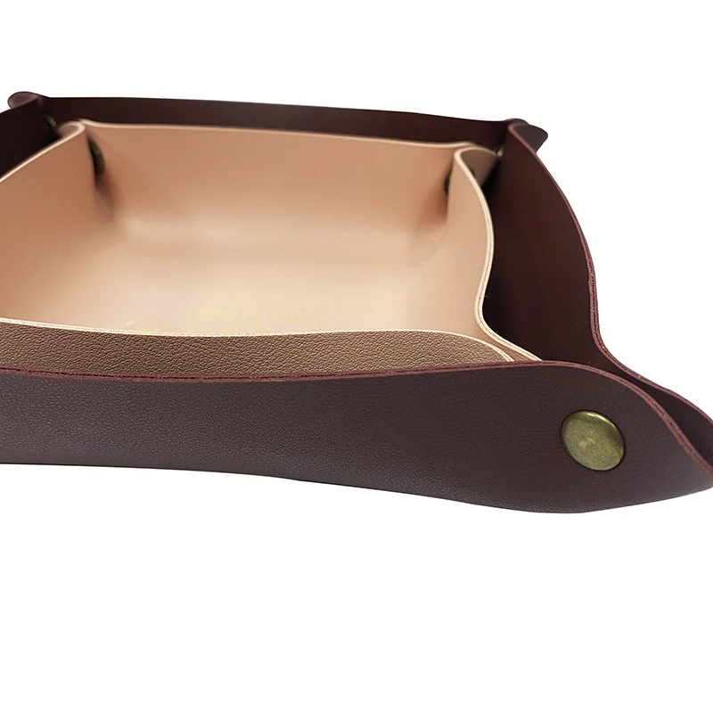 Кожаное прикроватное Беспроводное зарядное устройство catchall traytray для дома, льготная цена