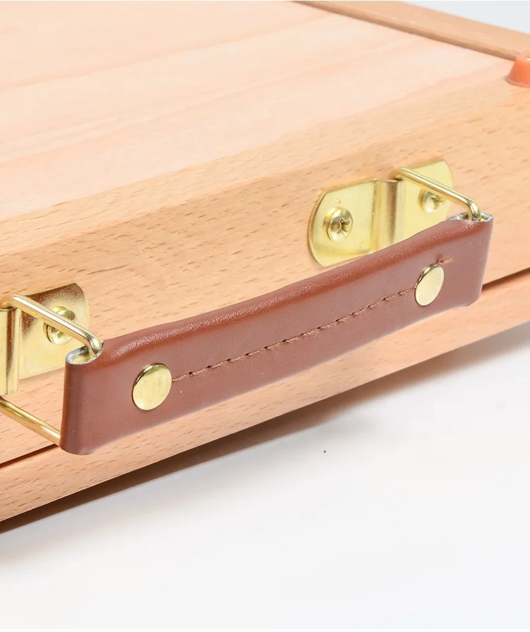 Wooden Desktop Laptop Sketch French Easel Painting With Box Accessories Multi-functional Suitcase Art Supplies