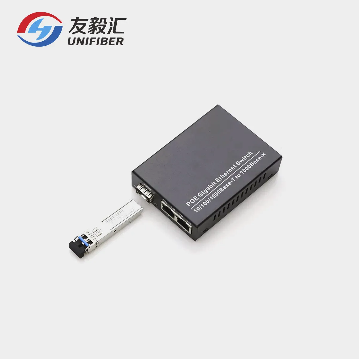 10/100/1000M High Speed POE Fiber To RJ45 Ethernet Media Converter With 1.25G SFP