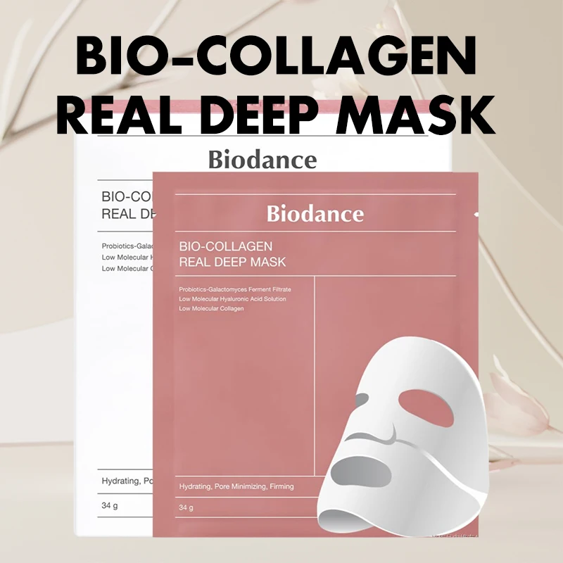 Private Label 4pcs/box Real Deep Clean Pore Bio-Collagen Facial Mask Bio Collagen Face Sheet Masks Beauty Skin Care Products