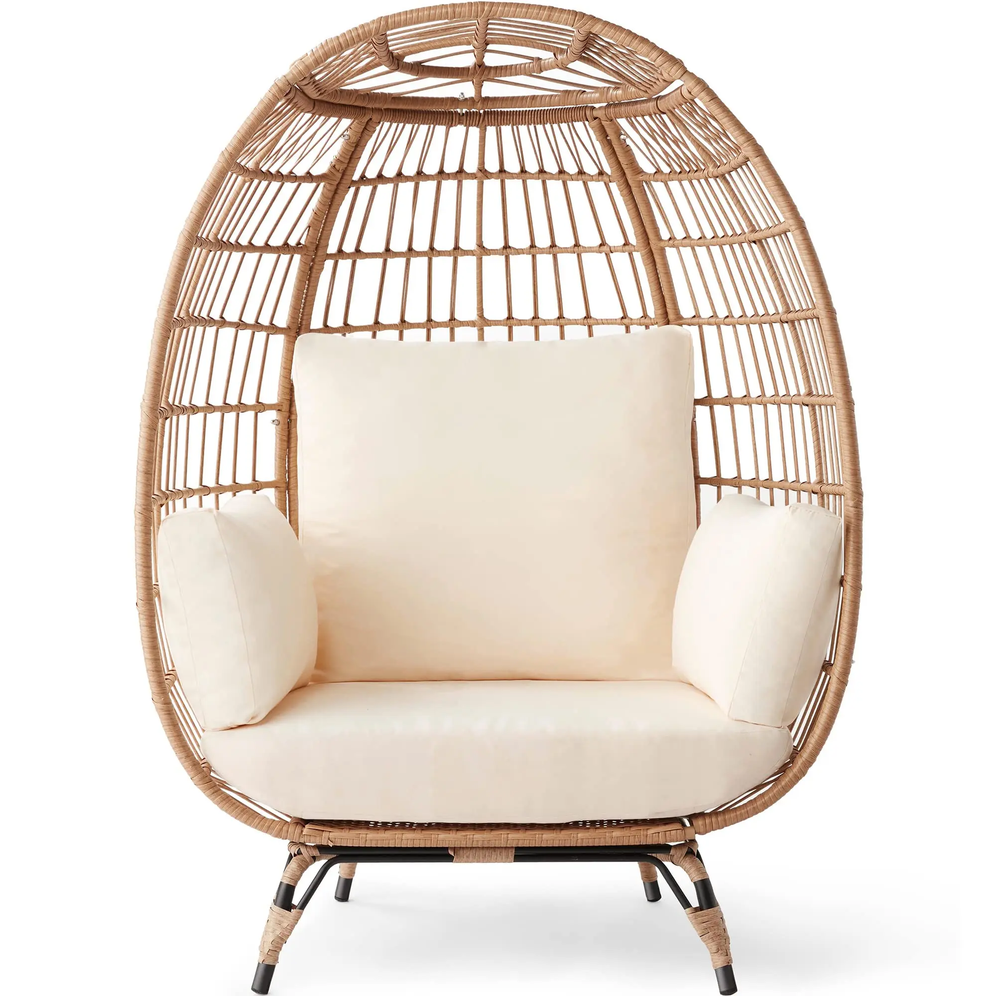 Wholesale  Wicker Rattan Furniture Patio Swing Outdoor Farmhouse Equipment Swings for Garden