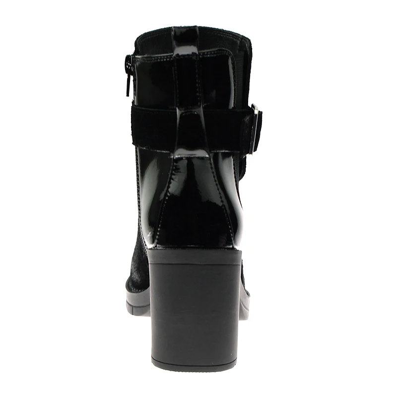 designer women cow suede winter fall high heel chunky wedge shoes boots for ladies