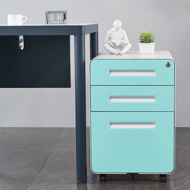 China factory direct sales blue office cabinet file steel file cabinet movable compact cabinet ODM OEM
